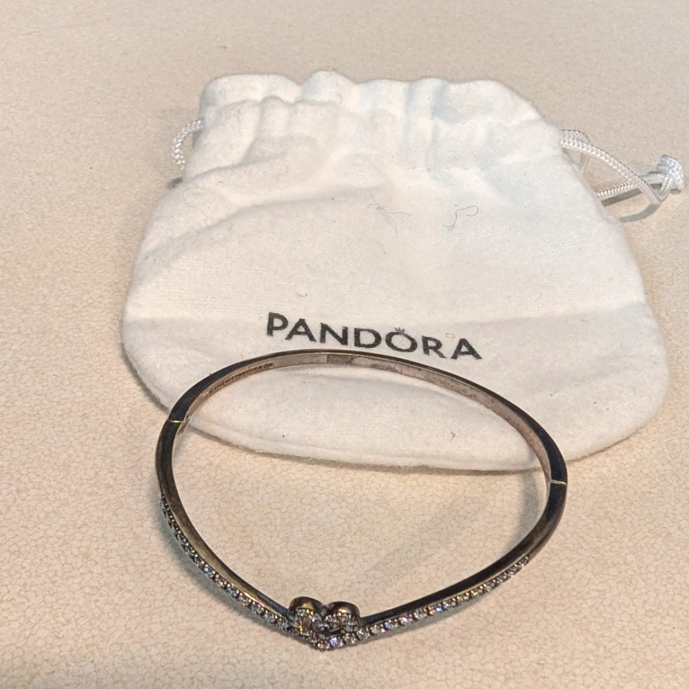 Pandora Silver Bracelet with Sparkling Accents